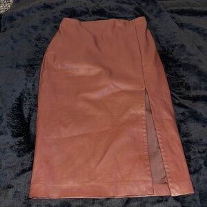 Express Brown Pencil Skirt